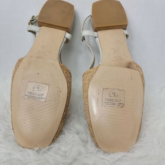 Ana Palma Beige Made In Spain Slingback Flats Sandals Shoes Size 6.5 - Picture 10 of 10